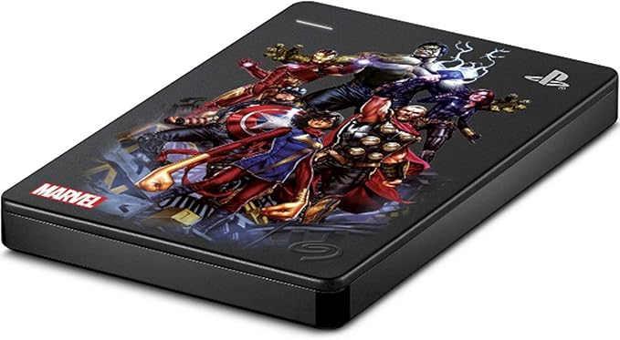 Seagate Game Drive for PS4 Marvel's Avengers LE - Avengers Assemble 2TB External Hard Drive - USB 3.0, Metallic Gray, Officially Licensed Compatibility with PS4 (STGD2000104)