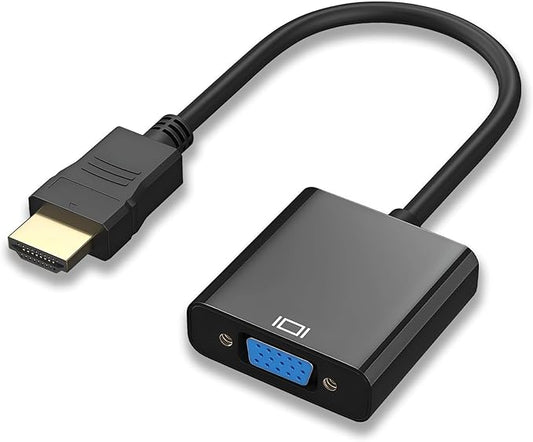 HDMI to VGA Adapter, Gold-Plated HDMI to VGA Converter (Male to Female) for Laptop, Computer, Desktop, PC, Monitor, Projector, HDTV, Chromebook, Raspberry Pi, Roku, TVbox, Xbox and More