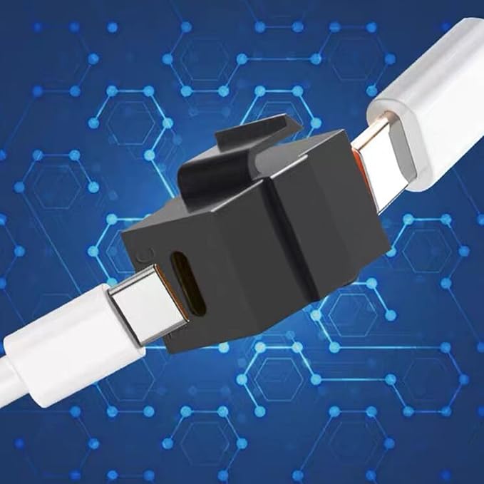 USB C Keystone Jack Adapter (Black 4 Pack) USB 3.1 Type-C Module Coupler Adapters Female to Female Keystone Insert Socket Coupler Adapter for Wall Plate Outlet Panel