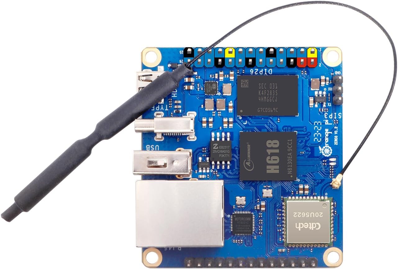 Zero 3 1.5G Allwinner H618 LPDDR4 Quad Core 64 Bit Single Board Computer, Supports 4K Display