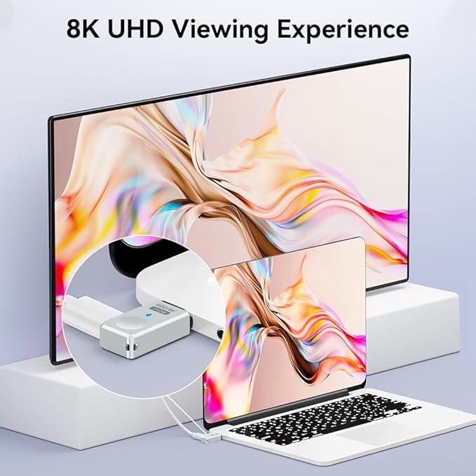 Magnetic USB C Adapter 240W 2 Pack, Side Port 24Pin USB Type C Magnetic Connector Straight with USB4 40Gbps 8K 60Hz for Steam Deck, Thunderbolt 3/4, MacBook Pro/Air and More Type C Devices