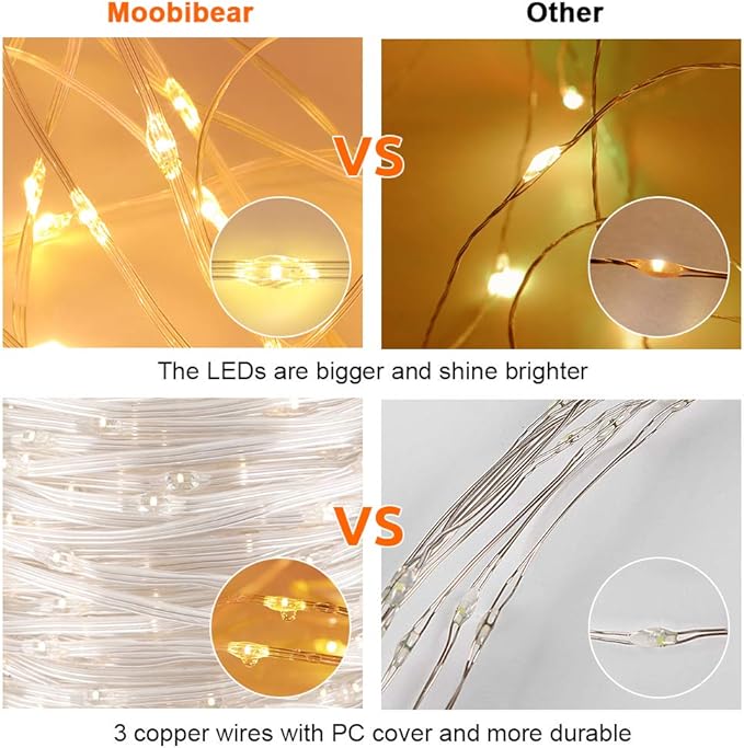 Ultra Long LED String Lights - 328ft 1000LEDs 8 Modes Dimmable Fairy Lights, Waterproof UL Listed Plug Copper Wire with Clear Casing and Remote Control for Room, Patio, Wedding, Party (Upgraded)