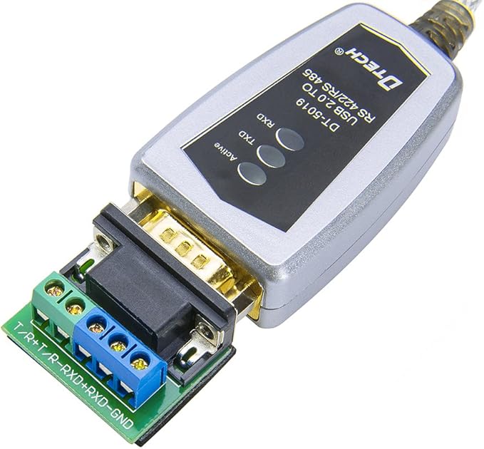 DTECH 6 Feet USB to RS422 RS485 Serial Port Converter Adapter Cable with FTDI Chip Supports Windows 11 10 8 7 XP Mac
