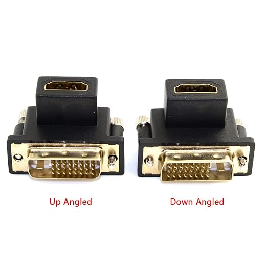 cablecc 90 Degree Down Angled DVI Male to HDMI Female Adapter for Computer & HDTV & Graphics Card