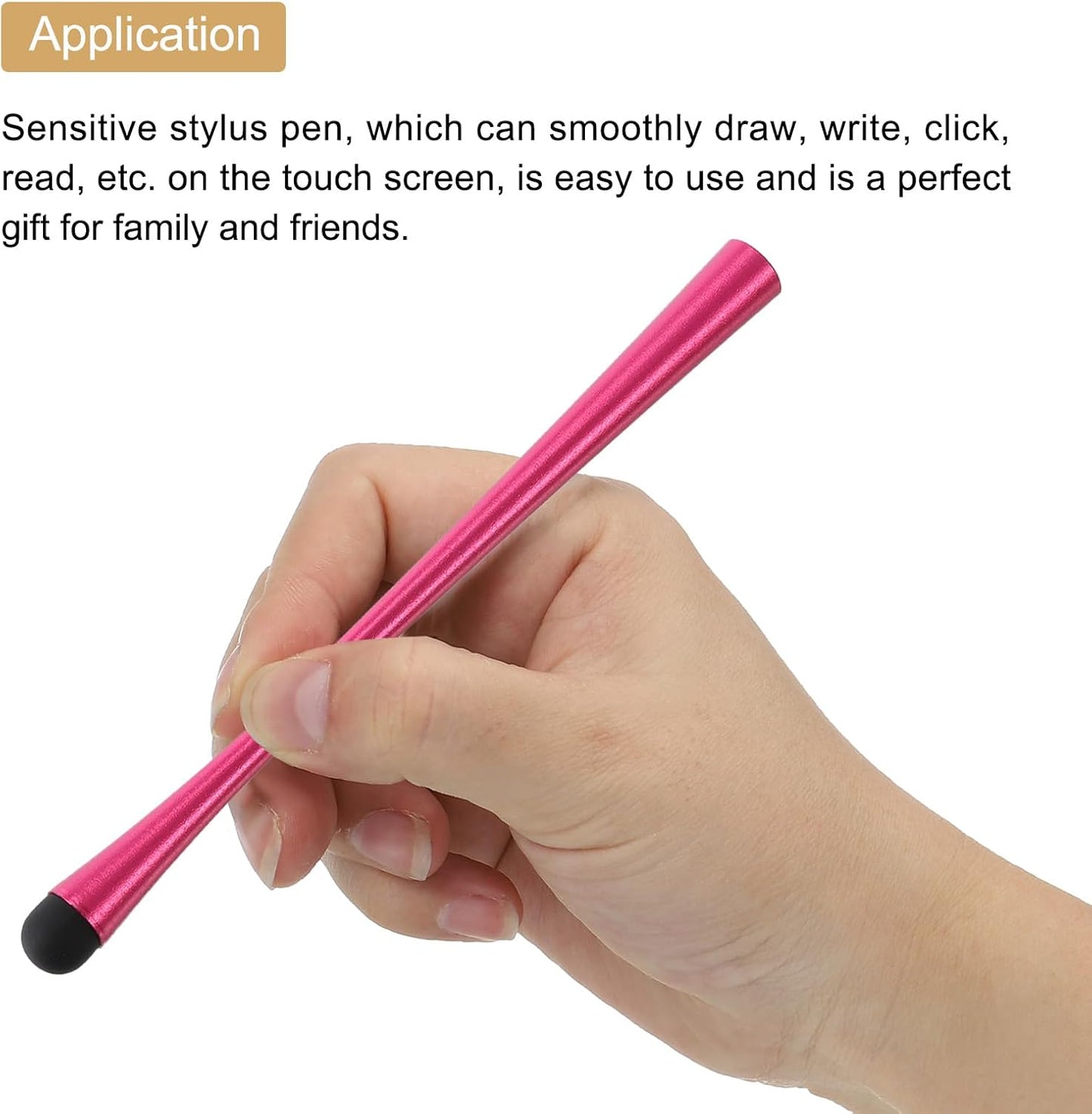 MECCANIXITY 3pcs Stylus Pens for Touch Screens, Slim Universal Capacitive Pen with 3 Extra Tips, Blue/Gold/Red