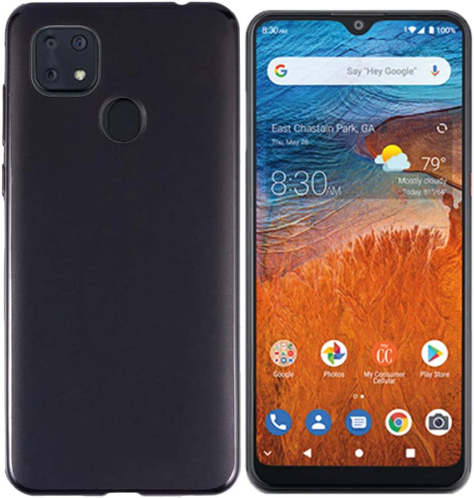 for Consumer Cellular ZMax 10 /ZTE Z6250 Tempered Glass Screen Protector [2-Pack], Flexible Soft TPU Case
