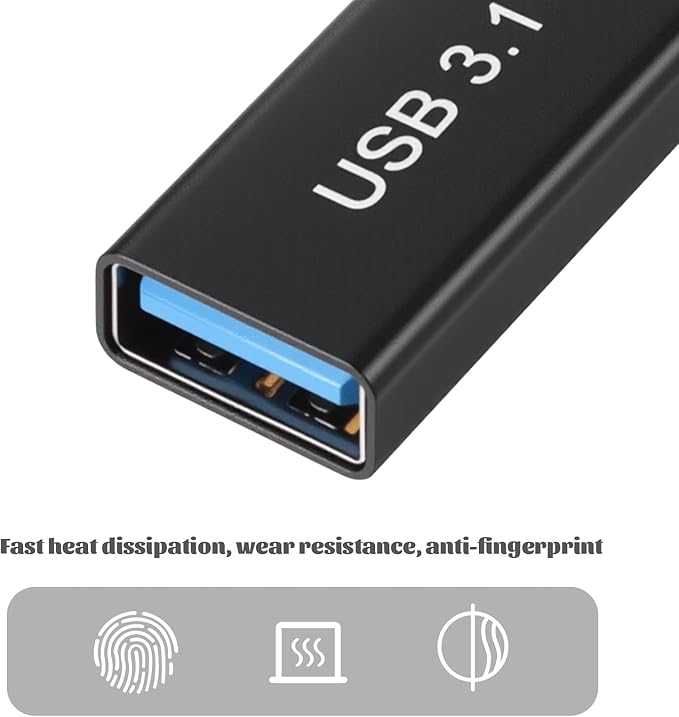 5PCS USB C to USB A Adapter &2 OTG Adapters,USB C Female to USB A Female Coupler Convert 10Gbps Usb3.1 to C Adapter Connector Bi-Directional High Speed USB Extension Connector Support Charge Data Sync