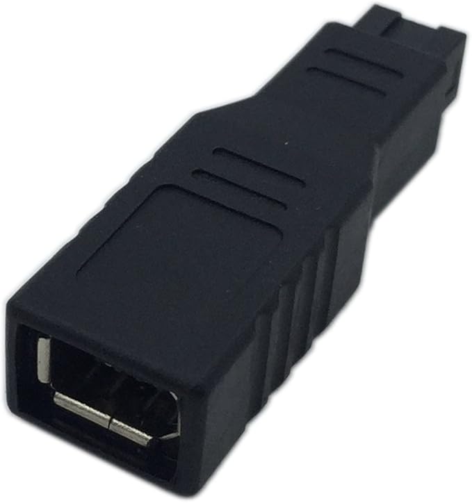 CERRXIAN FireWire IEEE 1394 Type A 400 6 Pin Female to 1394 Type B 800 9 Pin Male Data Transfer Adapter Converter
