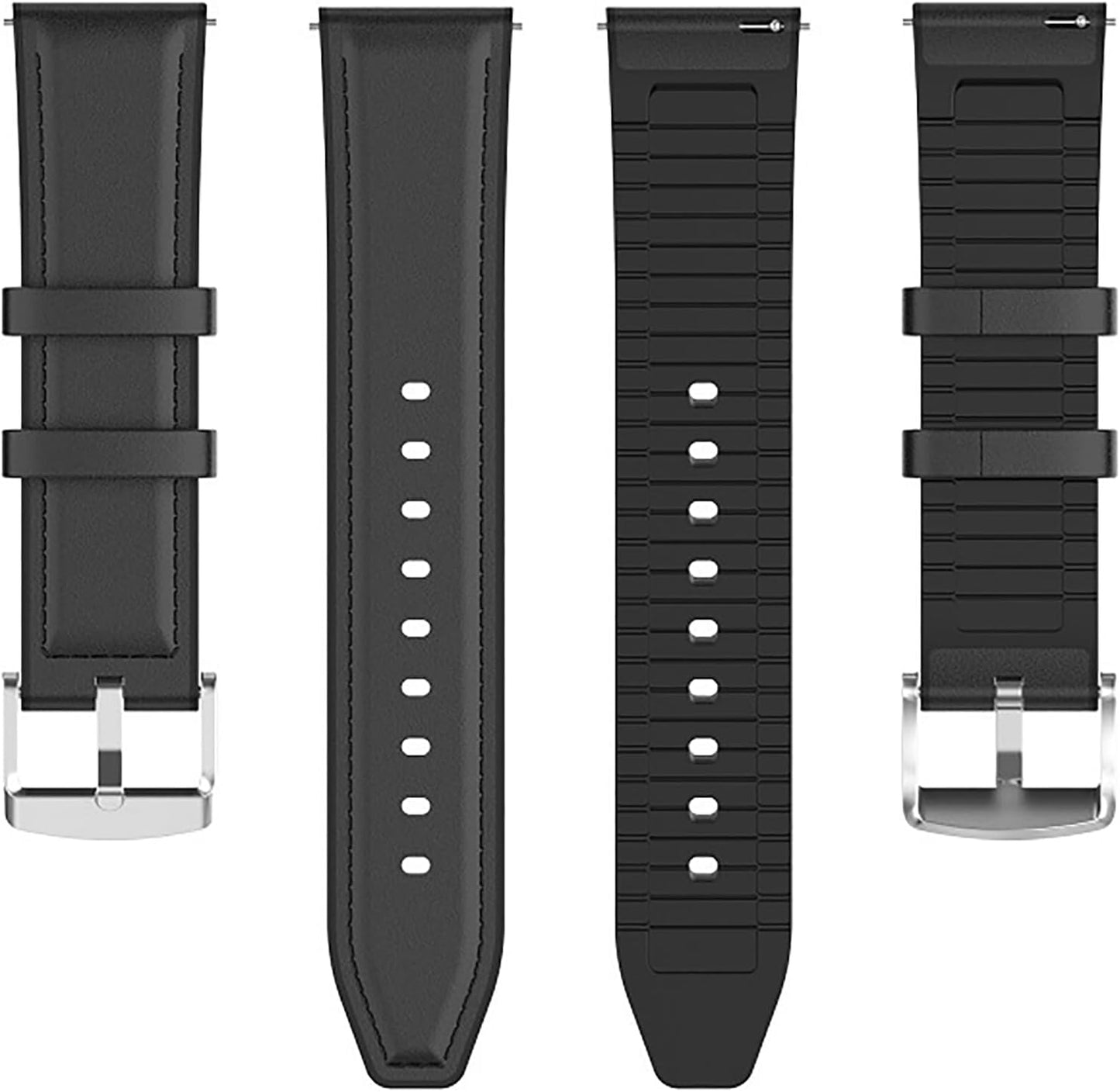 IDW17, IDW21, IDW23, IDW25, IDW26 Smart Watch Band, 22mm Leather Silicone Breathable Replacement Strap for Faweio IDW26