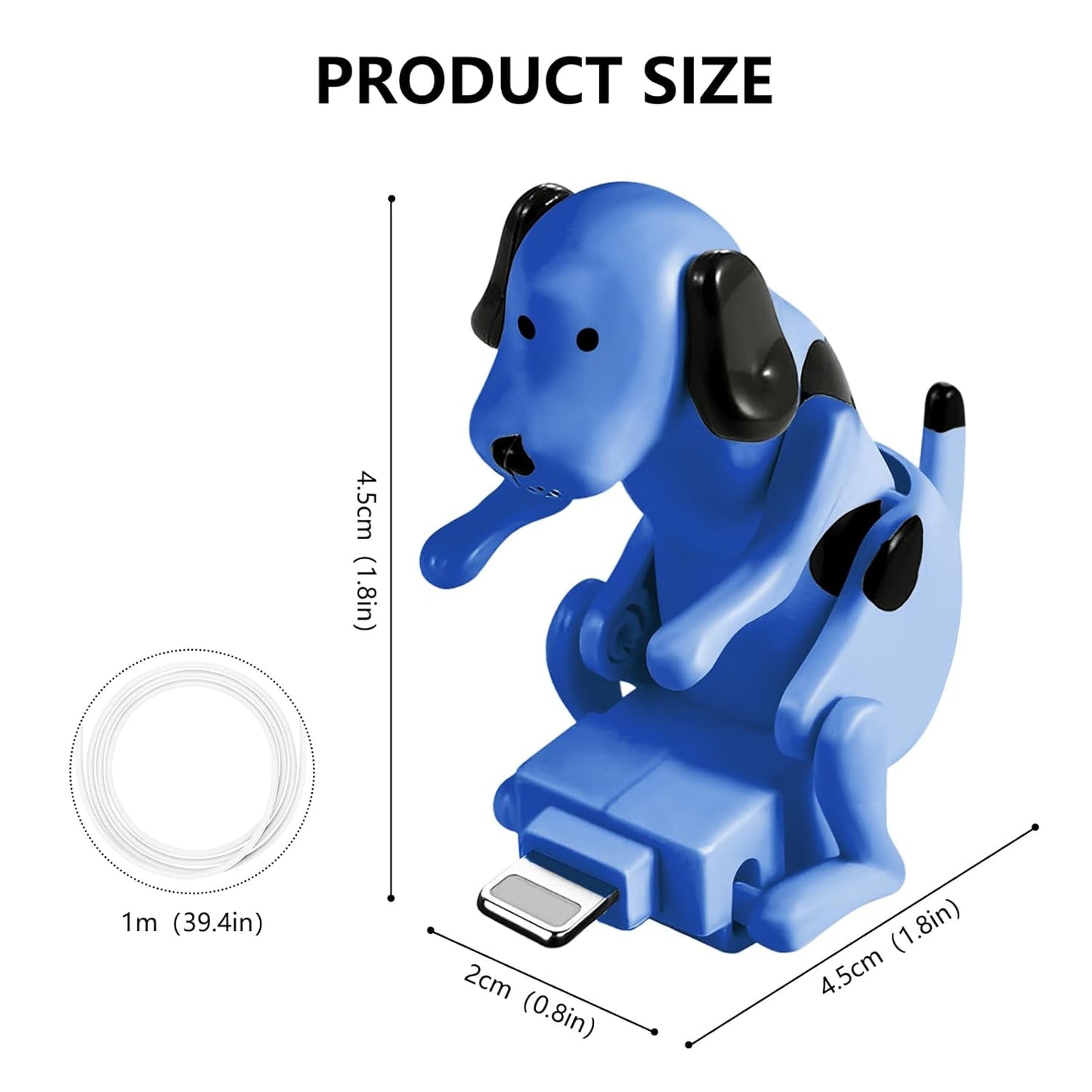 Funny Dog Charging Cable - Portable Stray Dog USB Charger, Dog Toy Smartphone Cable for iPhone Type-C Various Models