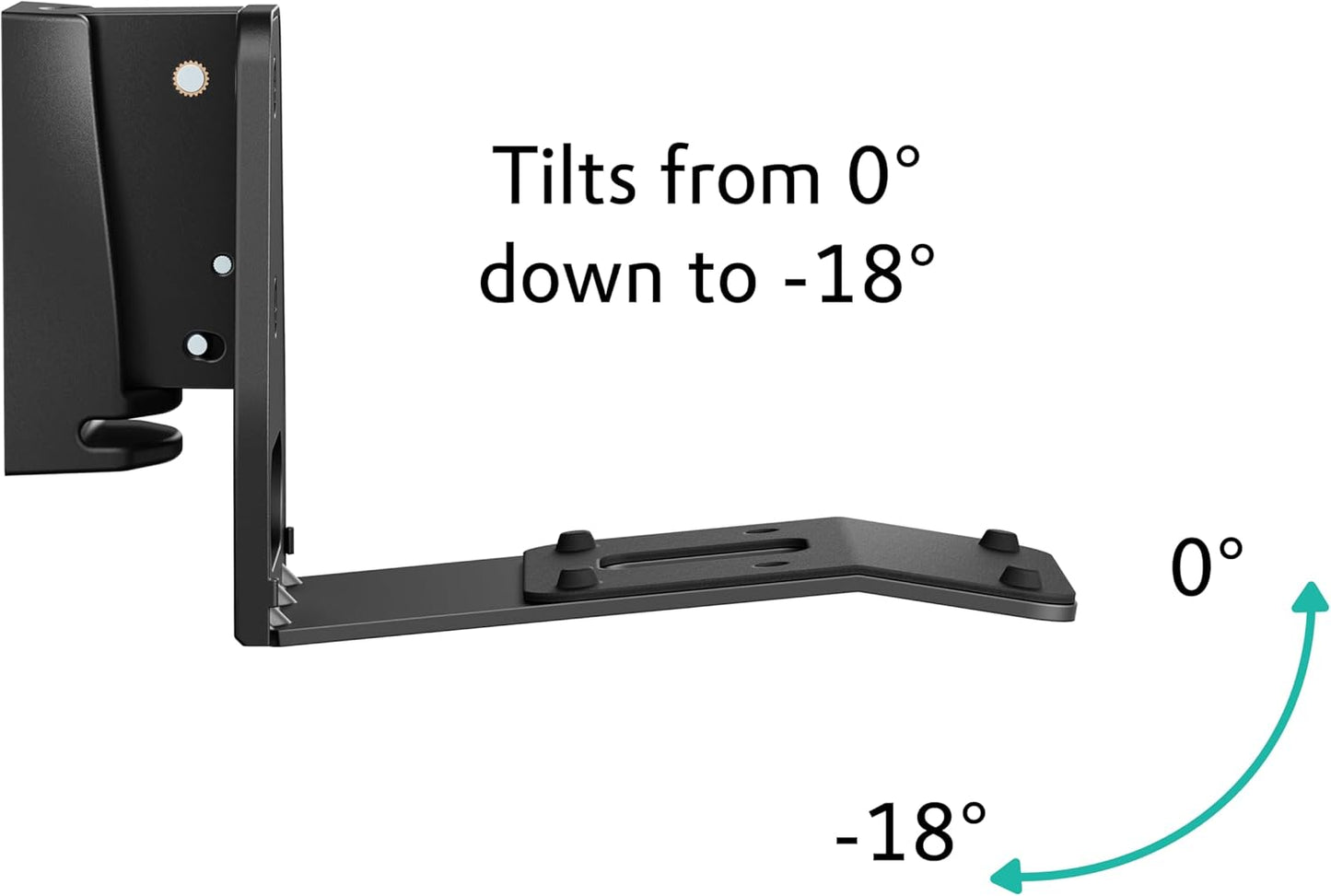 ynVISION.DESIGN Adjustable Wall Mount for Sonos ERA 300 Speaker - Black (1 Mount)