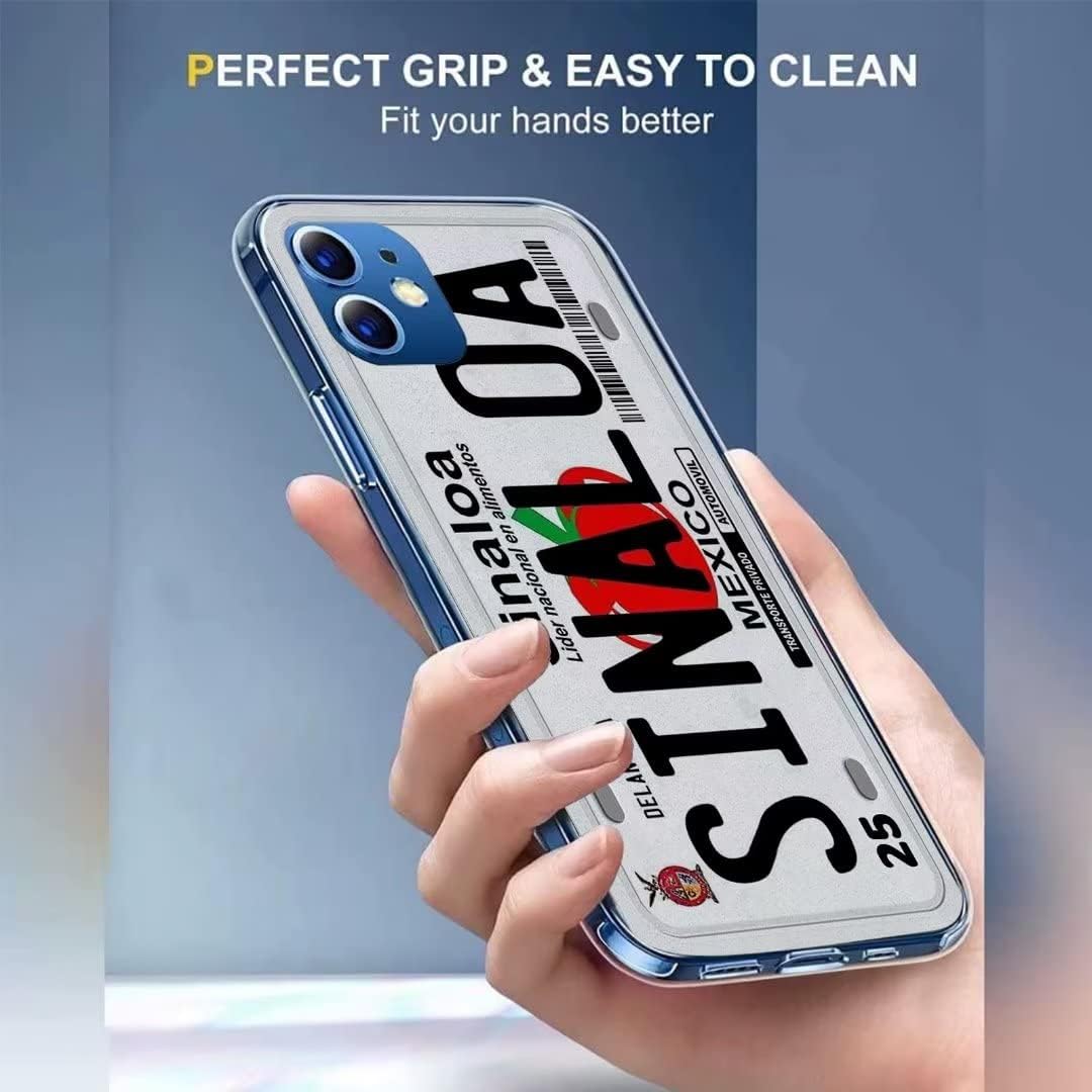 iPhone 15 Pro Max Case, Sinaloa Cool License Plate TPU Shockproof Protective Soft Clear Silicone Cover