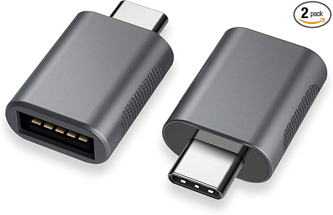 USB-C to USB 3.0 Adapter (2-Pack), Thunderbolt 4/3 to USB Female OTG for MacBook 2025, iPad 2025, Samsung, More Type-C Devices