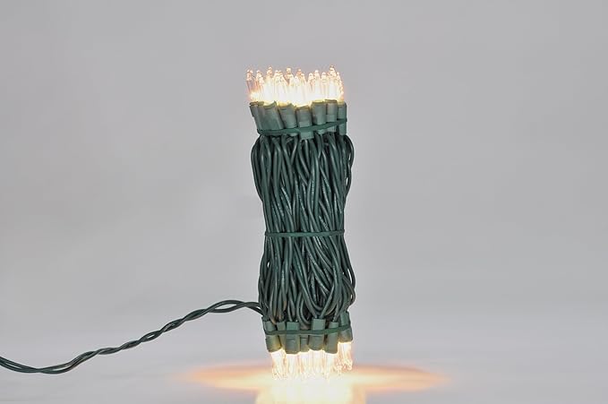 Brite Star 35 Lt Straight Line Lights, Clear, Green Wire