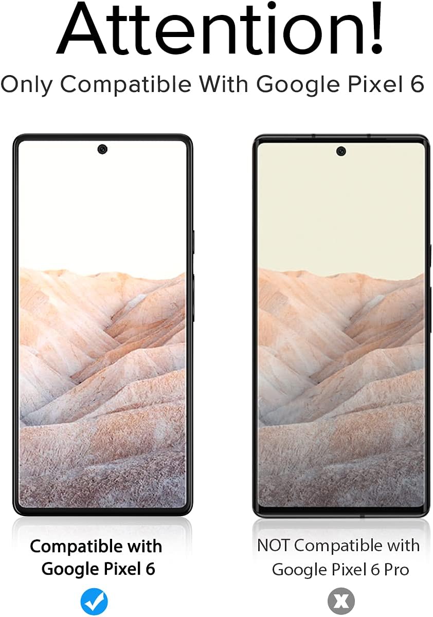 ivoler [4+2 Pack] Screen Protector for Google Pixel 6 with Camera Lens Protector, Tempered Glass, Easy Installation, HD