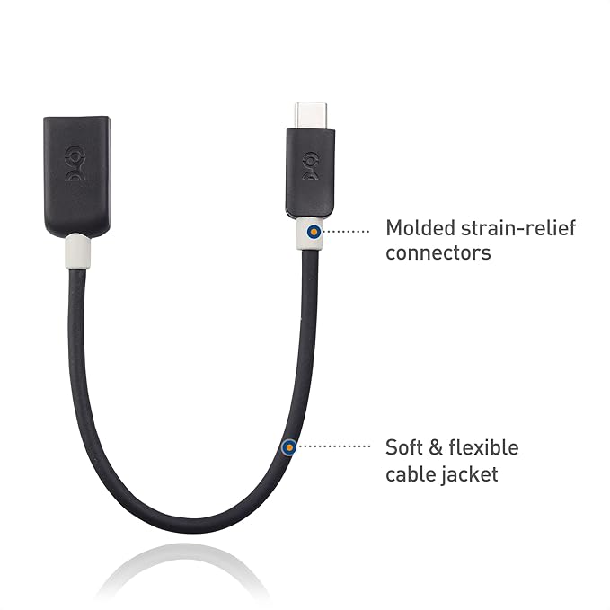 Cable Matters 5Gbps USB C to USB 3.0 Adapter - 6 Inches, USBC Male to USBA Female OTG Adapter, Black