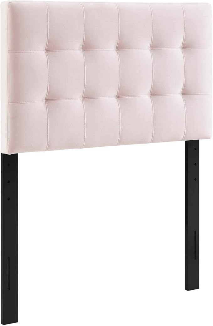 Modway Lily Biscuit Tufted Twin Performance Velvet Headboard, Pink