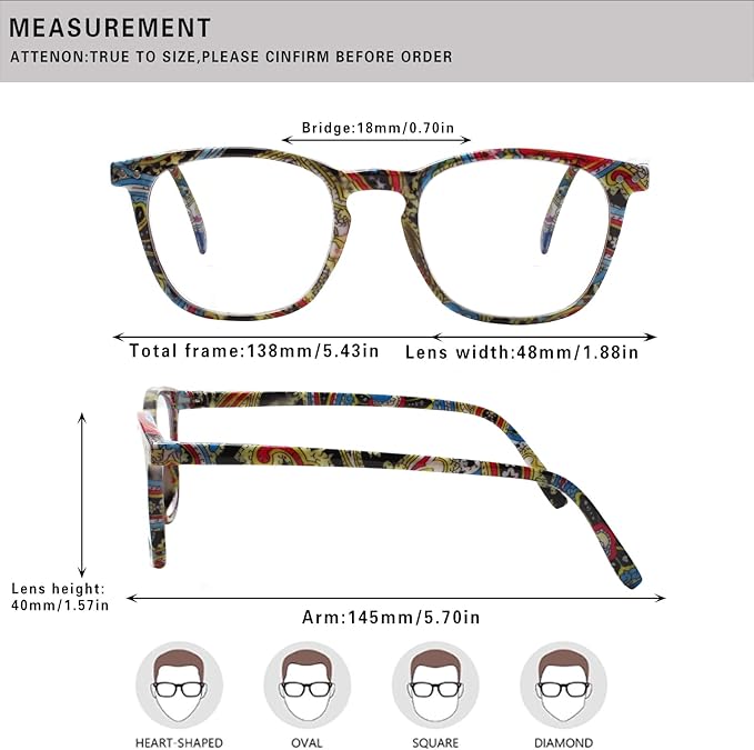 Henotin 3-Pack Blue Light Blocking Reading Glasses,Spring Hinge Computer Readers for Men Women,Anti UV Ray Filter Eyeglasses (readers for women, 1.25)