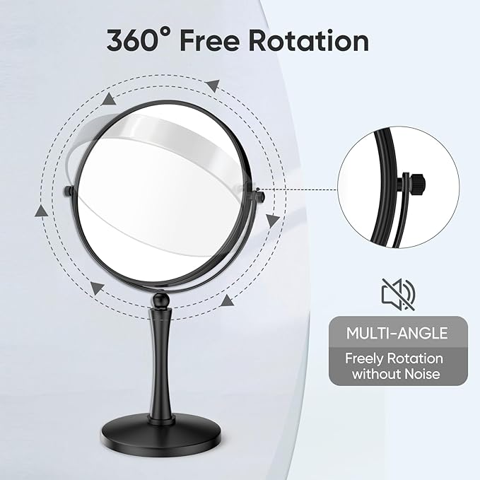 Nicesail 8' Desk Vanity Mirror, Double-Sided with 1X/7X Magnification, Makeup Mirror for Home, Hotel, Desktop