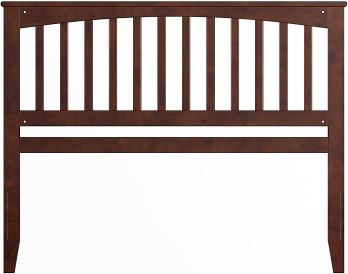 AFI, Mission Queen Solid Wood Headboard with Attachable Charger, Walnut