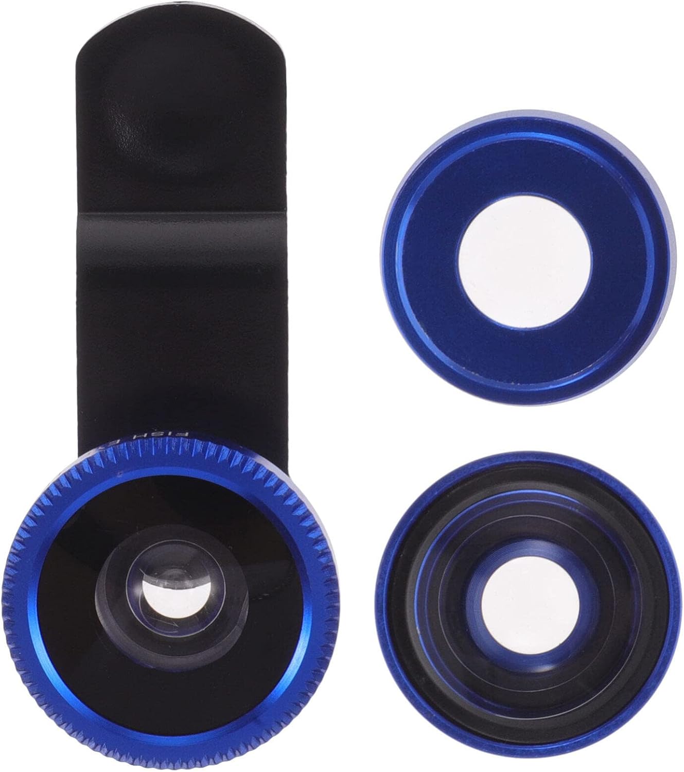 Hemobllo Phone Camera Lens - 3 in 1 Kit, 180° Fish Eye + 0.67X Wide Angle + Macro Lens, Universal Clip