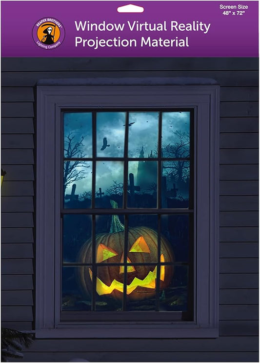 (48" x 72" White) Holographic Rear Projection Screen with Mounting Hardware for Projecting Halloween Videos