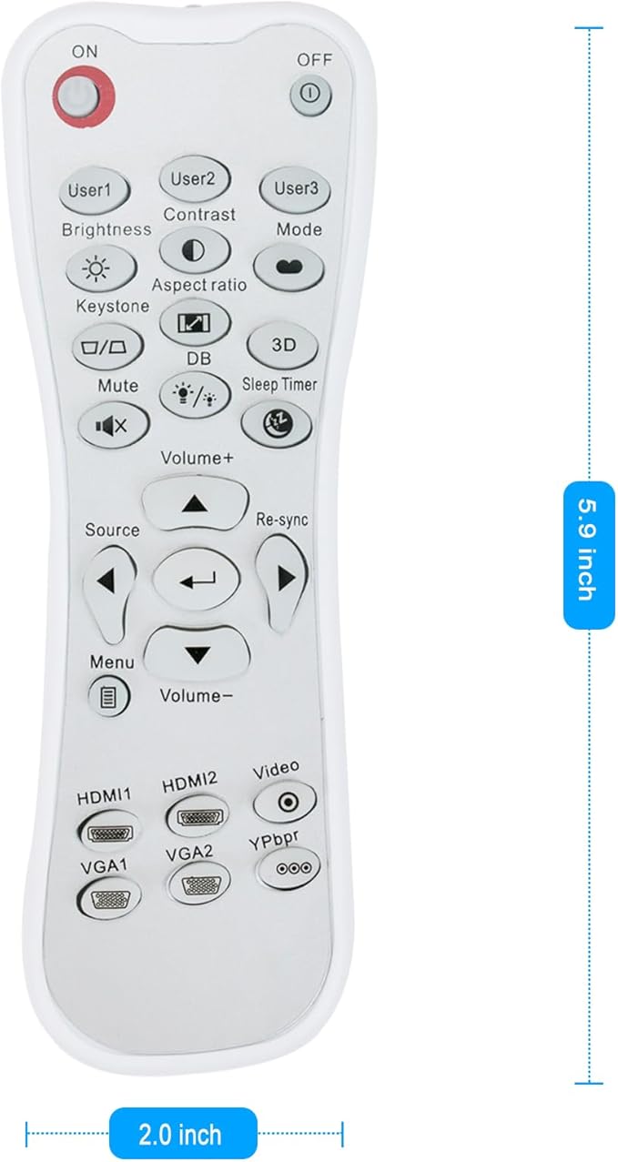 New Replacement Remote Control Applicable for Optoma Projector HD26 Gt1080 HD141X HD143X HD142X