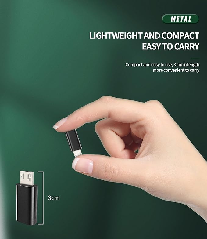 Lightning Female to Micro USB Male Adapter(3Pack)for Ipad compatible for Samsung Galaxy S7 S6 Edge LG Android Converter Charge Data Sync Charging Connector Port for iPhone 14 Pro Max 7 8 X Mini Cable