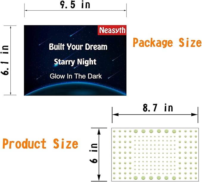 1230 PCS Glow in The Dark Stars Wall Stickers, 3D Adhesive Dots Decor Starry Sky Decor for Kids Bedroom, Beautiful Wall Decals (Blue)