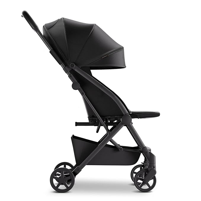 Mompush Lithe V2 Lightweight Travel Stroller, Compact Foldable Baby Stroller with Travel Bag, One-Hand Fold Stroller, Snack Tray, Mechanical Recline Seat, Airplane-Ready, Organizer & Rain Cover