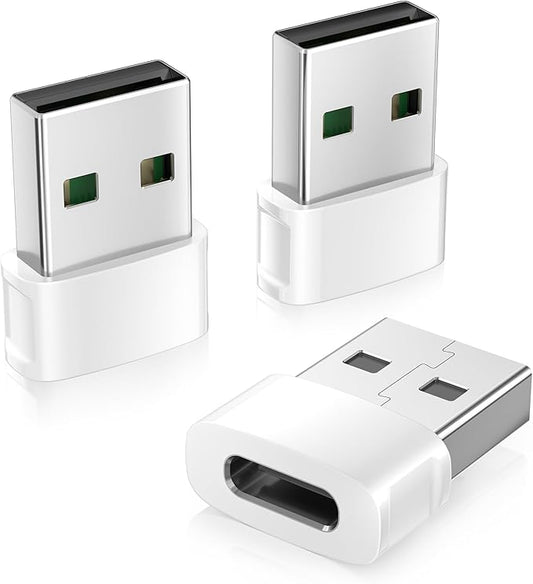 Basesailor for Apple Watch 11 Charger Adapter 3Pack,USB to USB C Converter Type C to USBA Charger Cable USBC Cord Block for iPhone 17 17e Air 16 15 Pro Max,Airpods Pro 3,iPad mini,Samsung Galaxy S26