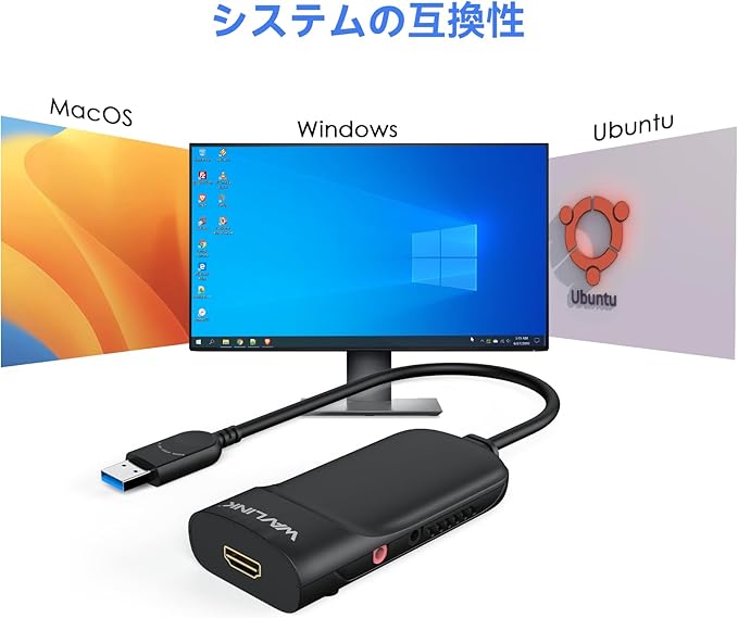 WAVLINK USB 3.0 to HDMI Universal Video Adapter, Displaylink Chips Supports up to 6 Monitor displays, Compatible with Windows, MacOS, Ubuntu 20.04,22.04,LTS, ChromeOS-Upgrade Version