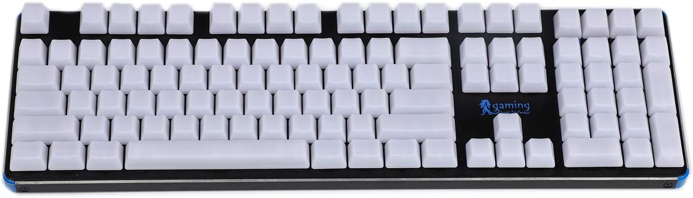 YMDK 1.5mm ABS Blank Milk Fog Keycap for RGB MX Mechanical Keyboard GK61 (108 ANSI)