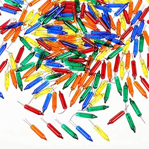 Mudder 200 Count 2.5V Christmas 50/100/150/200 Count Mini Incandescent Wire String Lights Replacement Bulbs Indoor/Outdoor Christmas Lights Decorations for Home Xmas Tree (Multicolor)