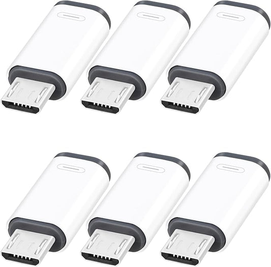 6 Pack Micro USB to USB-C Adapter, Type C Female to Micro USB Male Converter Connector, Supports Charging and Data Synchronization, Compatible with Samsung Galaxy S7/S7 Edge, Nexus 5/6