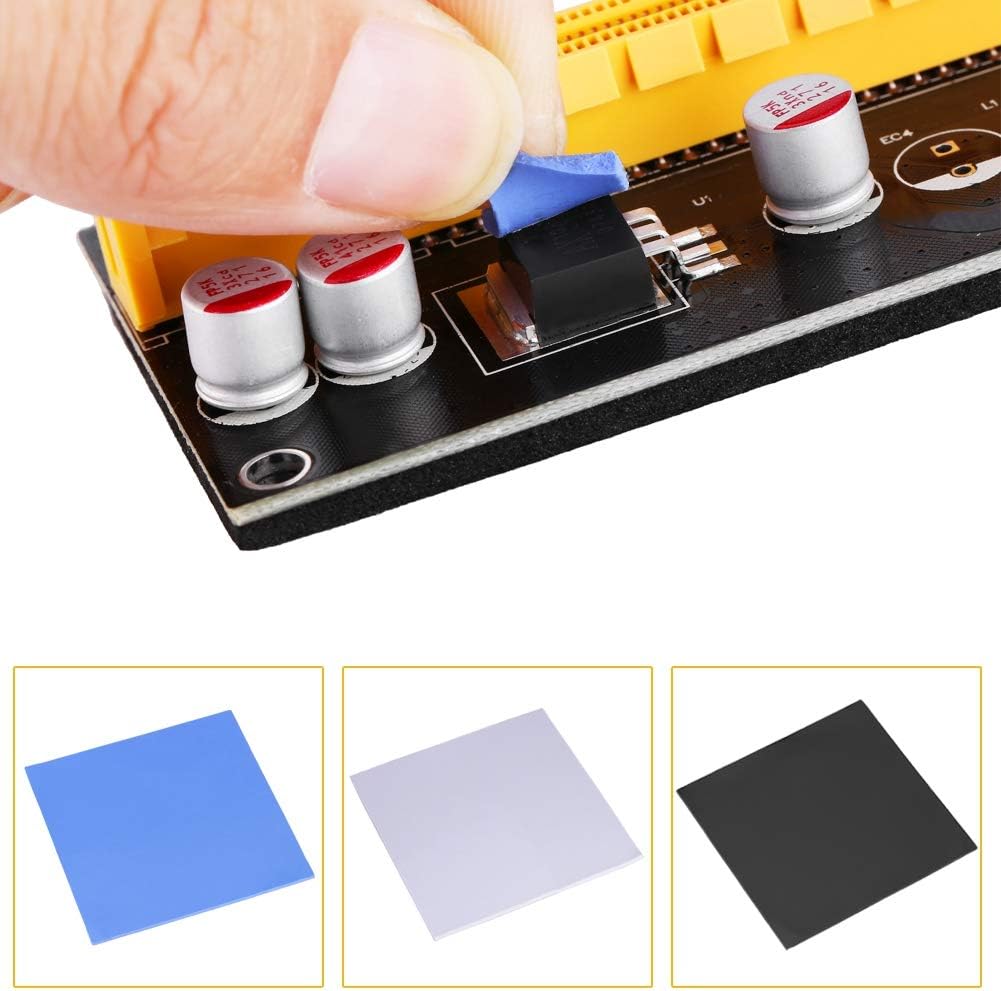 Zer one CPU Thermal Pad 100x100x2.0mm, Grey Silicon Thermal Conductivity Sheet Insulation Paste Gap Filler