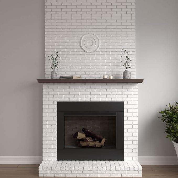 Ekena Millwork CM12BR Bradford Ceiling Medallion, 12 1/2"OD x 3 7/8"ID x 3/4"P (Fits Canopies up to 6 5/8"), Primed