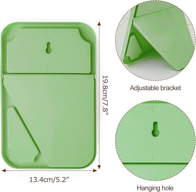 10Pcs Table Desk Vanity Makeup Mirror, 8-Inch Simple Portable Travel Mirror with Stand, Standing and Wall Hanging Dual-use Green