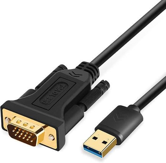 USB to VGA Adapter Cable 5FT Compatible with Windows 11/10/8/7, USB 3.0 to VGA Male 1080P Monitor Display Video Adapter/Converter Cord. (5FT)