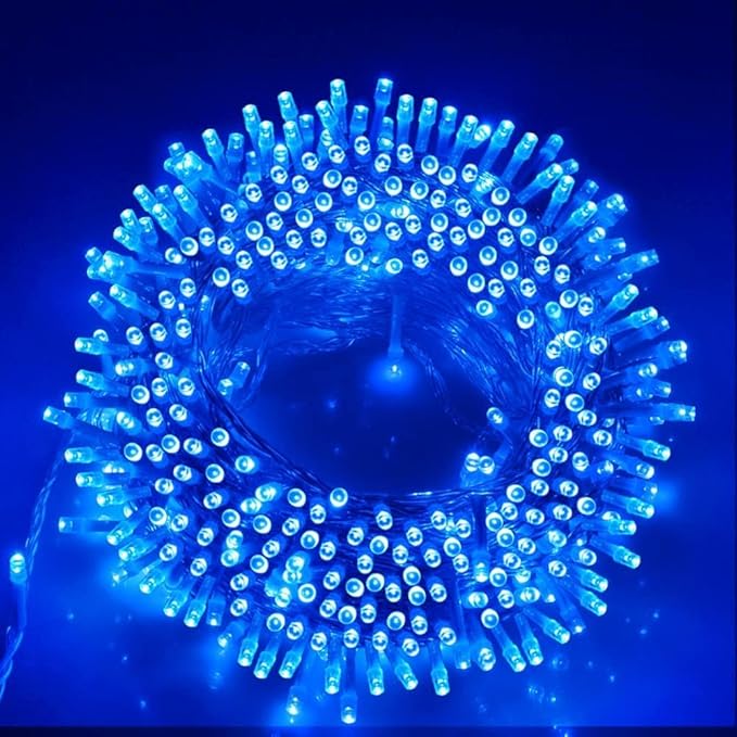 170Ft 500LED Blue Christmas Lights Plug in,Waterproof Christmas Tree Lights,8 Modes String Lights Indoor Outdoor for Halloween Tree Party Bedroom Garden Decor