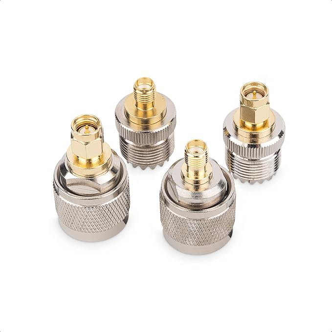 Cable Matters 4-Pack SMA to UHF Adapter Kit, SMA to UHF Gender Changer and Connector Adapter Kit