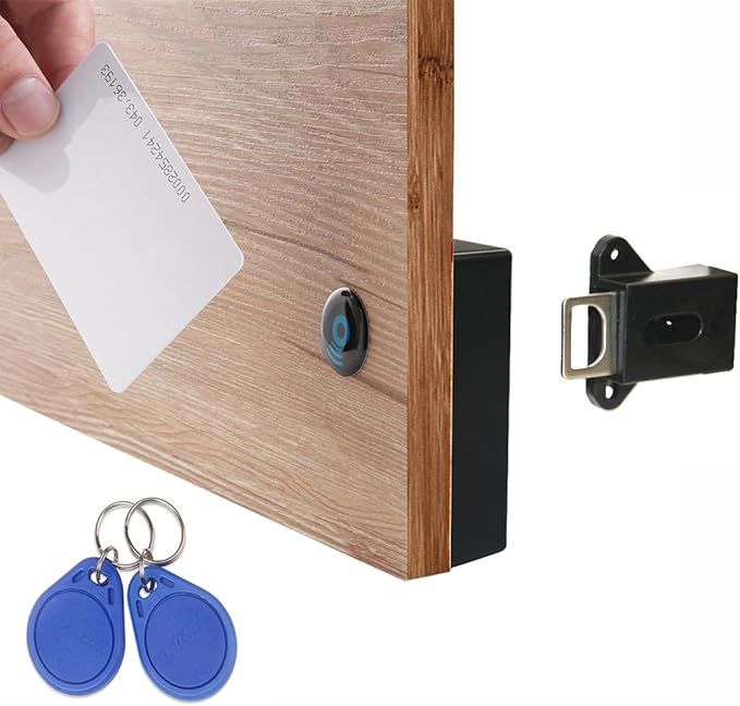 RFID Locks for Cabinets Hidden DIY Lock - Electronic Lock with USB Cable for Wooden Drawer Locker Cupboard Gun Box