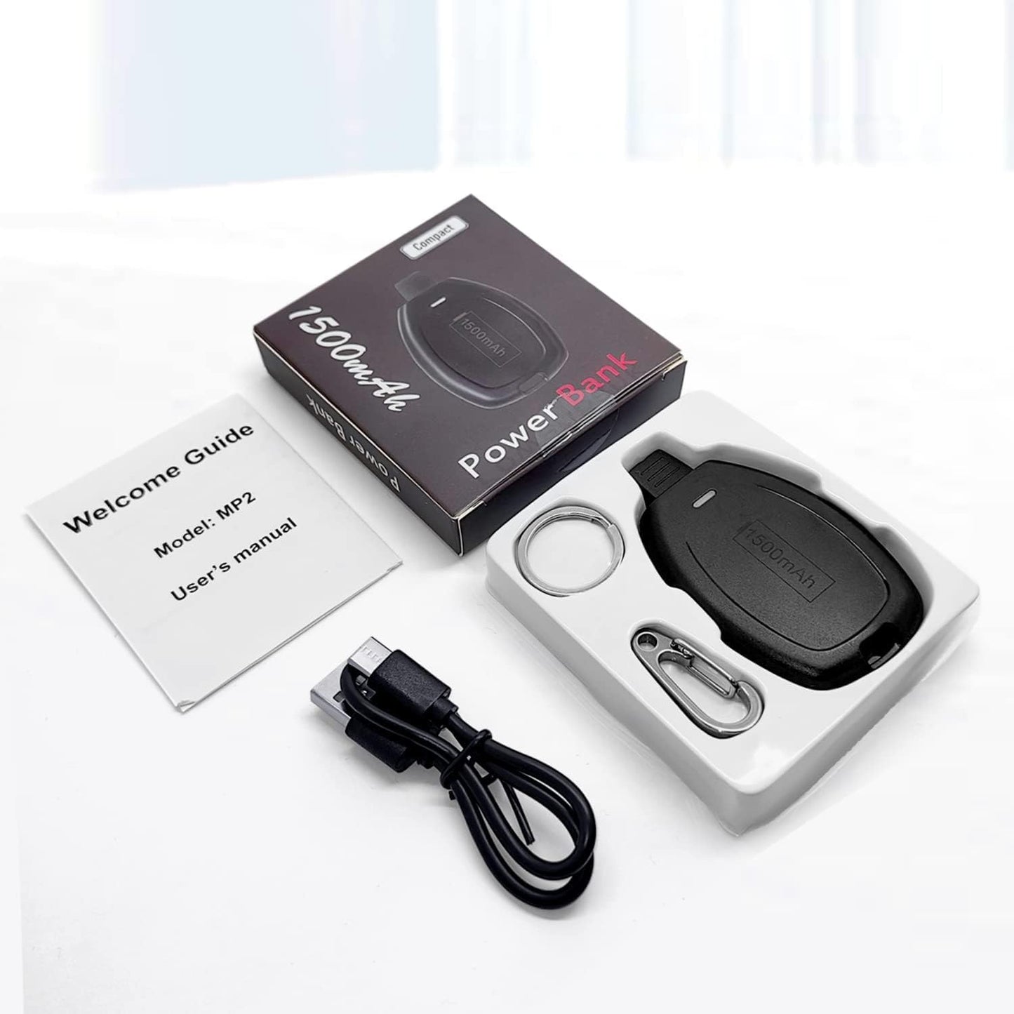 Mini Keychain Portable Charger for iPhone, 2024 Upgraded Power Emergency Pod