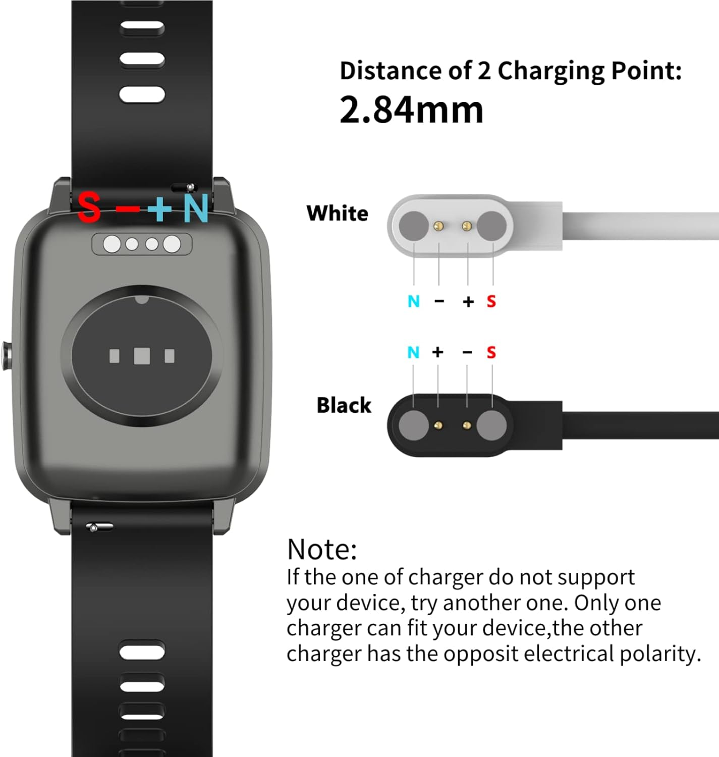 Replacement Charger for VPSTAY Watch, Mini Charger Cable 1.9ft USB Magnetic Charging Cord for Smartwatch Accessories