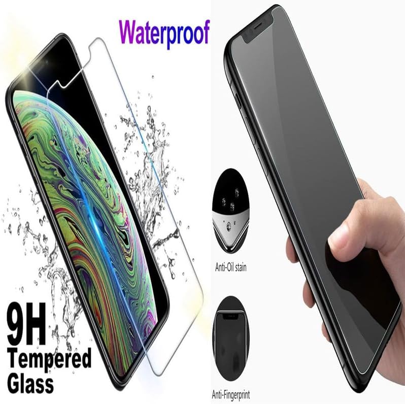Phone Case for TCL K11 T432W (6.00") - Black Shockproof Bumper Cover with [1 X Tempered Glass Screen Protector],