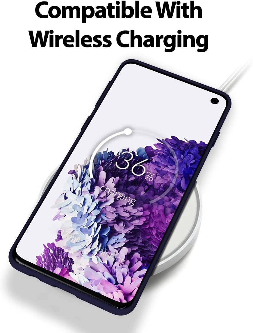 GOOSPERY Liquid Silicone Case for Samsung Galaxy S10 Plus, 6.4 inch Jelly Rubber Bumper Case, Blue Navy
