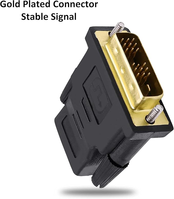DVI to HDMI Adapter Bi-Directional DVI-D 18+1 Male to HDMI Female Converter Single Link Full HD 1080P@60Hz Adapter Connector for Computer Monitor HDTV LCD/DVD -2pcs