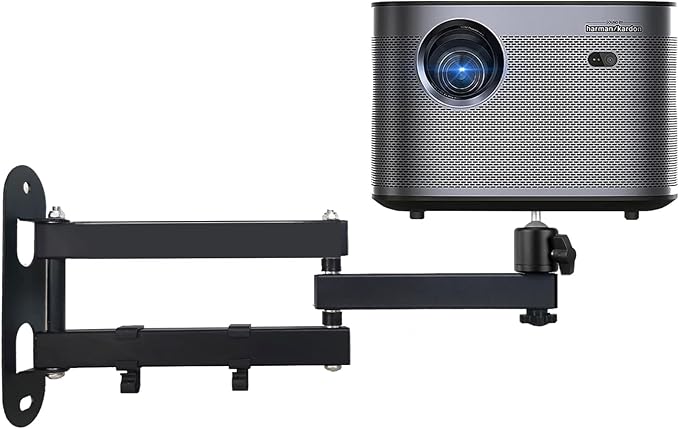 2-Be-Best Projector Wall Mount Upgraded 14" Foldable Arms and Cable Clips Projectors Mount for Wall Quality Cold-Rolled Steel Projector Mount Compatible with XGIMI, PVO, TMY, AuKing Projectors Black