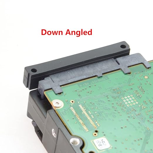 chenyang 2 Pack SATA Male to SATA Female 90 Degree Angled Gender Changer Connector Adapter for 2.5/3.5" Hard Disk Drive