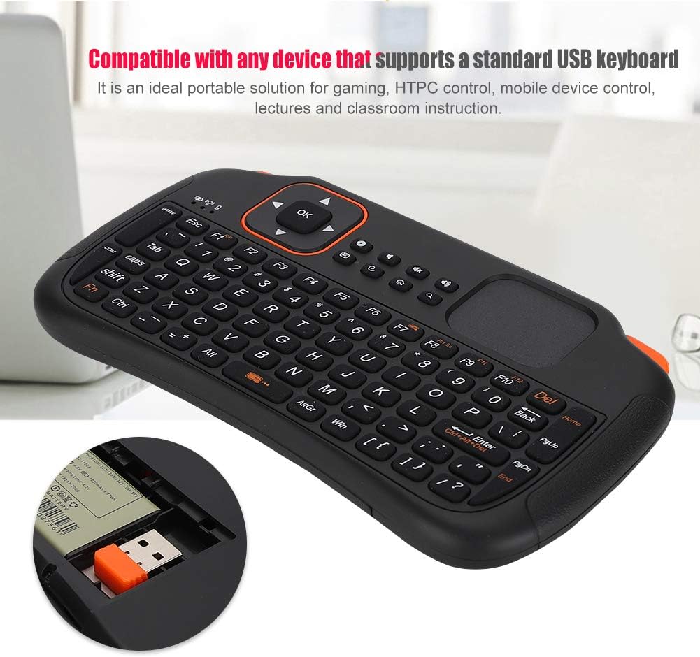 Yoidesu Mini Keyboard with Touchpad Mouse, 2.4GHz Rechargeable 83-Key Mini Keyboard Controller.